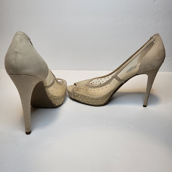 GUESS NUDE SPARKLE HEELS SIZE 10​ - Picture 3 of 9